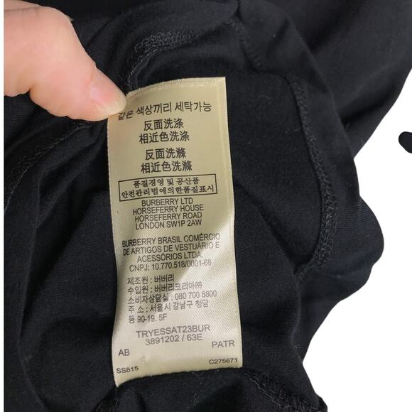 Burberry Brit Top Womens Size XS Scoop Neck Plaid Three-Quarter Sleeve V-Neck - Picture 6 of 8